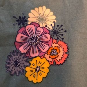 LLR Teen Leggings—Teal floral